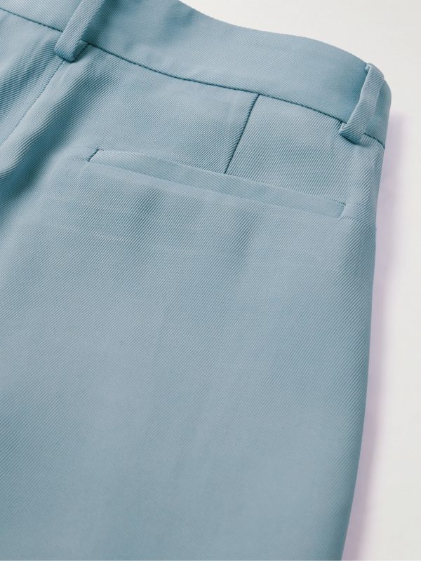 Straight-Leg Pleated Twill Trousers - CU Straight-Leg Pleated Twill Trousers - CU