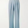 Straight-Leg Pleated Twill Trousers Straight-Leg Pleated Twill Trousers