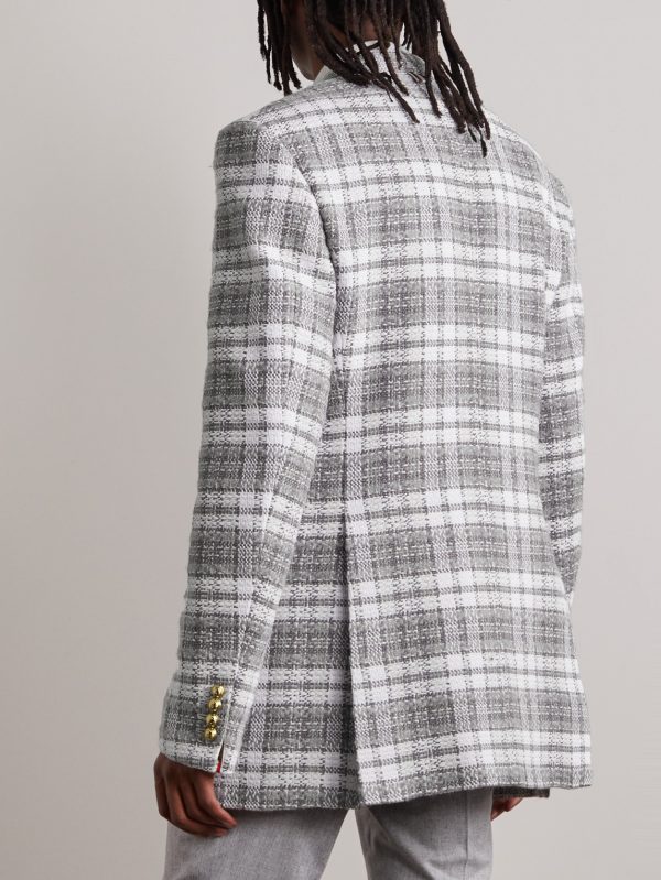 Checked Wool Blazer - BK Checked Wool Blazer - BK