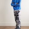 Pigment Spray Star Leather-Trimmed Cotton-Jersey Hoodie - OU