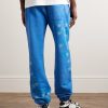 Tapered Leather-Appliquéd Supima Cotton-Jersey Sweatpants - BK