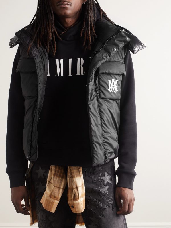 Logo-Print Shell Hooded Down Gilet - FR Logo-Print Shell Hooded Down Gilet - FR