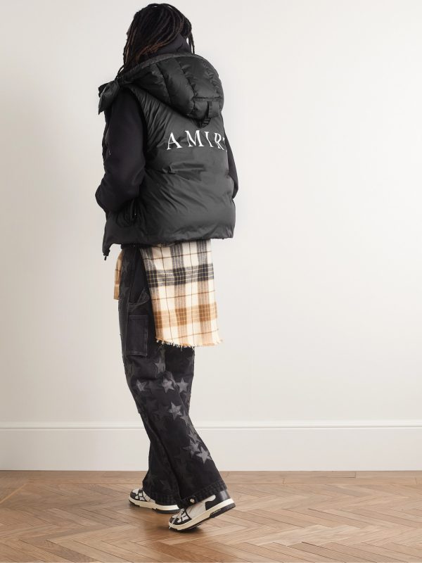 Logo-Print Shell Hooded Down Gilet - OU Logo-Print Shell Hooded Down Gilet - OU