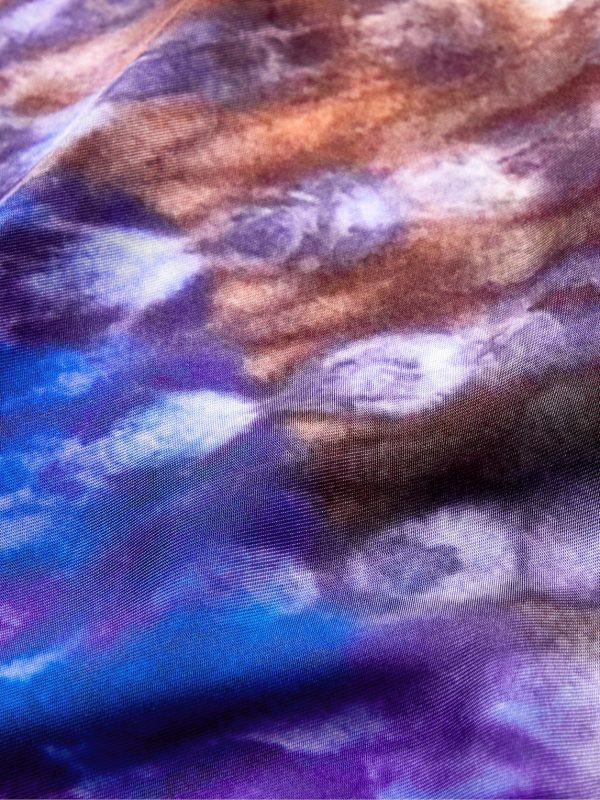 Convertible-Collar Tie-Dyed Silk-Twill Shirt - E1