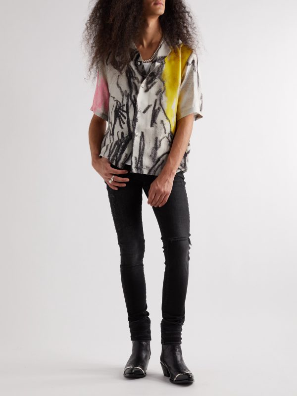 Skinny-Fit Distressed Jeans - OU Skinny-Fit Distressed Jeans - OU