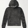 Pigment Spray Star Leather-Trimmed Cotton-Jersey Hoodie Pigment Spray Star Leather-Trimmed Cotton-Jersey Hoodie