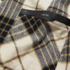 Leather-Trimmed Frayed Checked Cotton-Flannel Shirt - E1