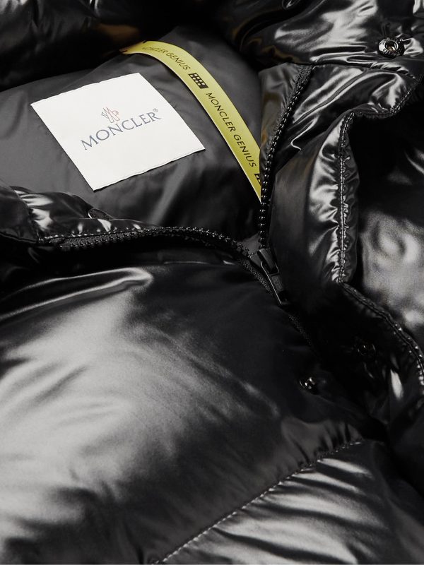 7 Moncler FRGMT Hiroshi Fujiwara Quinlan Quilted Shell and Leather Down Jacket - CU 7 Moncler FRGMT Hiroshi Fujiwara Quinlan Quilted Shell and Leather Down Jacket - CU
