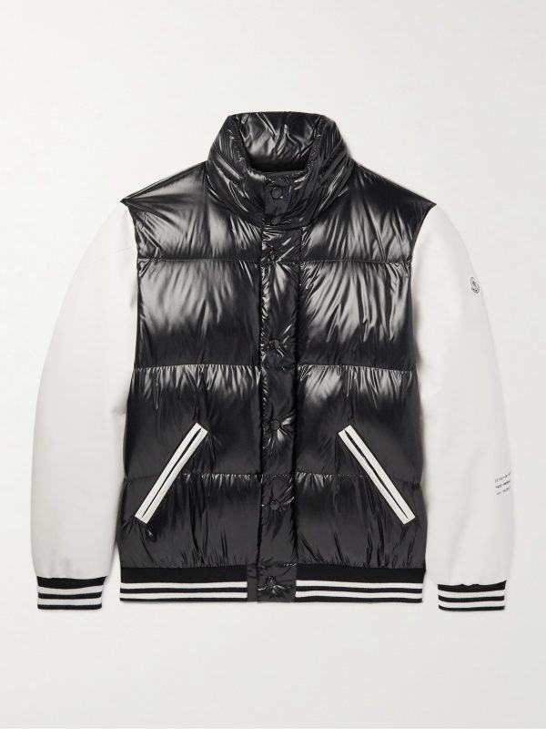 7 Moncler FRGMT Hiroshi Fujiwara Quinlan Quilted Shell and Leather Down Jacket 7 Moncler FRGMT Hiroshi Fujiwara Quinlan Quilted Shell and Leather Down Jacket