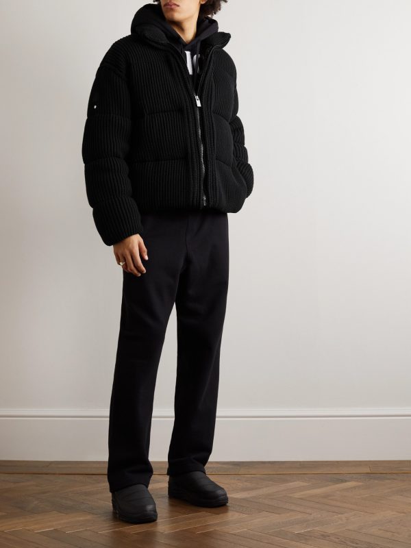 6 Moncler 1017 ALYX 9SM Quilted Ribbed-Knit Down Jacket - OU 6 Moncler 1017 ALYX 9SM Quilted Ribbed-Knit Down Jacket - OU