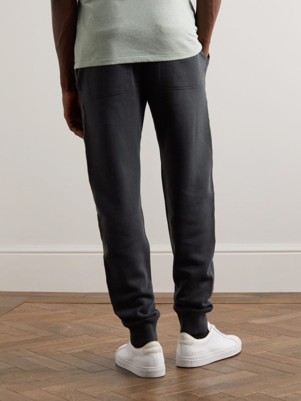 Tapered Garment-Dyed Cotton-Jersey Sweatpants - BK Tapered Garment-Dyed Cotton-Jersey Sweatpants - BK
