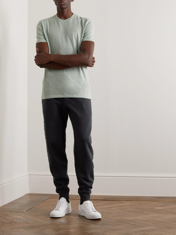 Tapered Garment-Dyed Cotton-Jersey Sweatpants - OU Tapered Garment-Dyed Cotton-Jersey Sweatpants - OU