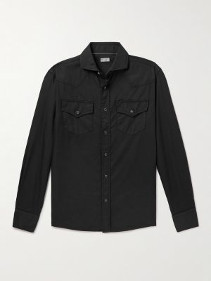 Brushed Cotton-Twill Shirt