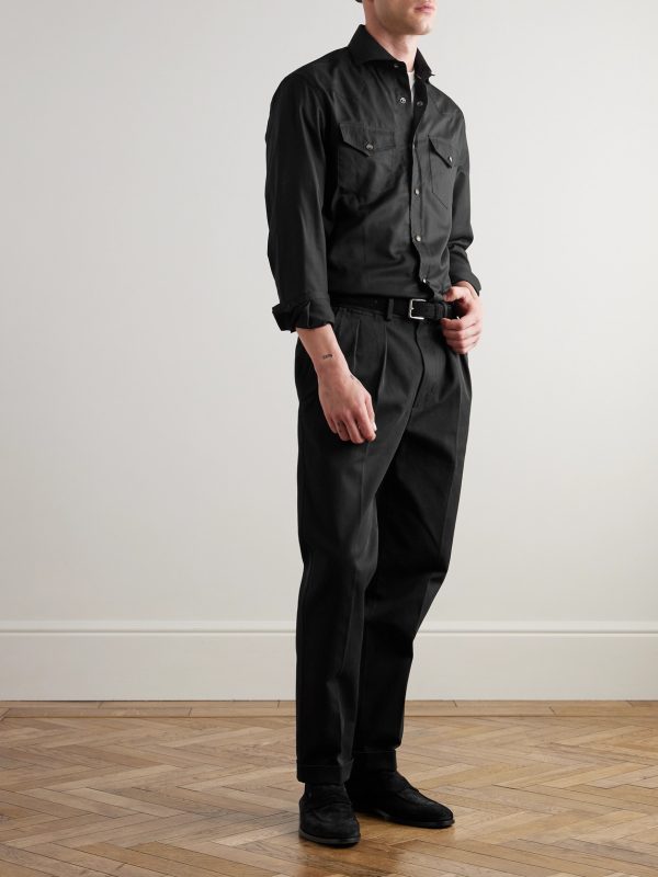 Brushed Cotton-Twill Shirt - OU Brushed Cotton-Twill Shirt - OU