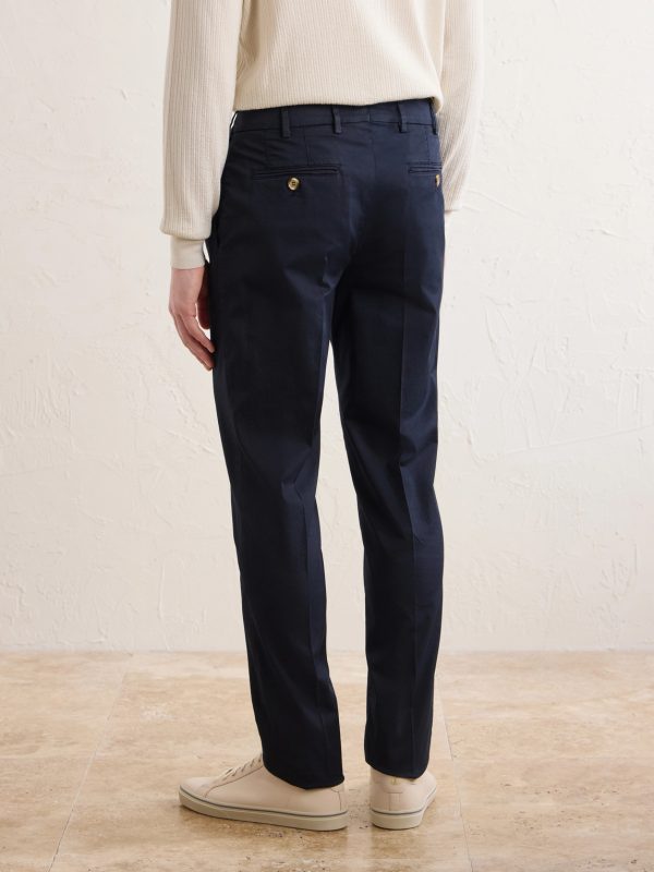 Slim-Fit Stretch-Cotton Gabardine Trousers - BK Slim-Fit Stretch-Cotton Gabardine Trousers - BK