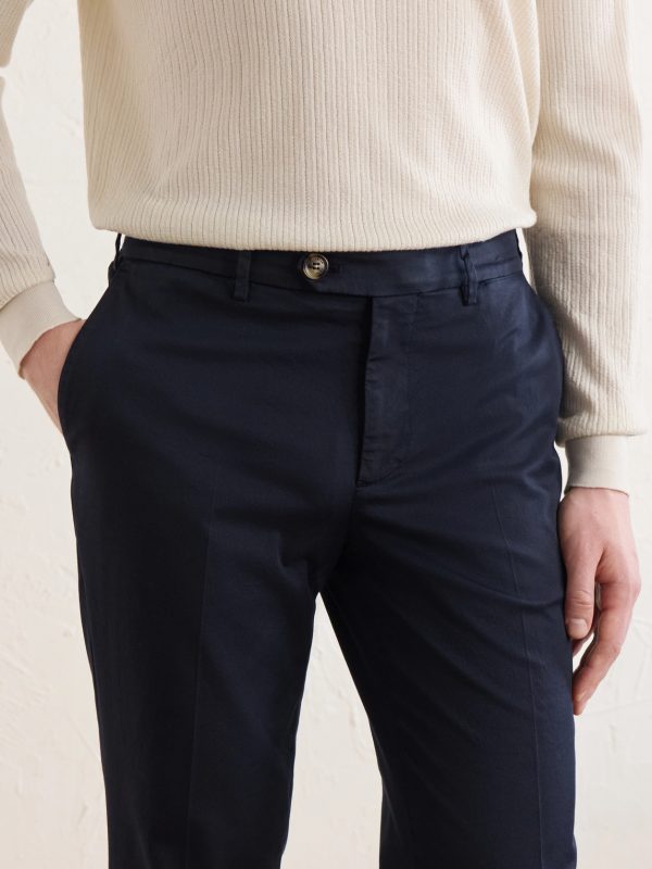 Slim-Fit Stretch-Cotton Gabardine Trousers - CU Slim-Fit Stretch-Cotton Gabardine Trousers - CU