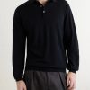 Virgin Wool and Cashmere-Blend Polo Shirt - FR Virgin Wool and Cashmere-Blend Polo Shirt - FR