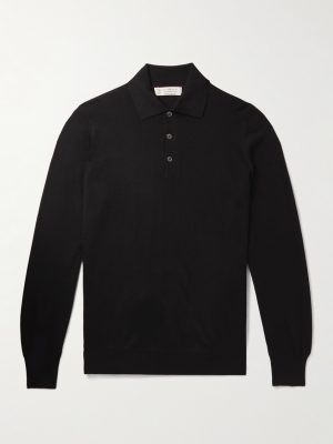 Virgin Wool and Cashmere-Blend Polo Shirt