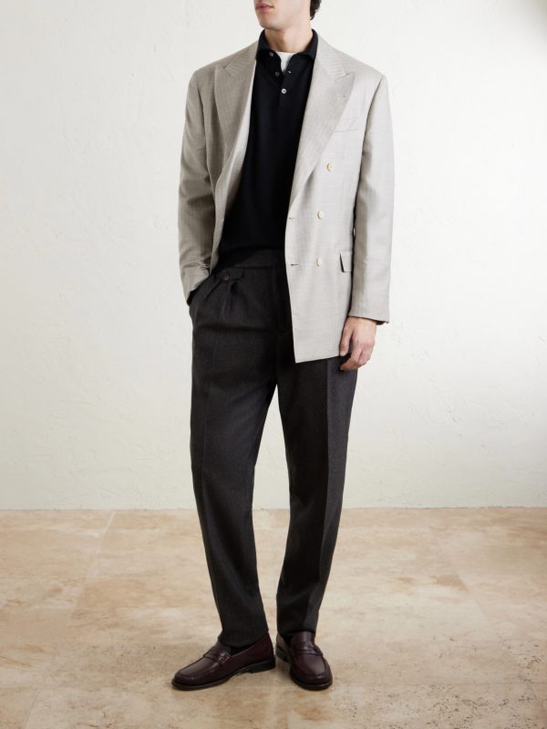Virgin Wool and Cashmere-Blend Polo Shirt - OU Virgin Wool and Cashmere-Blend Polo Shirt - OU