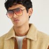 + Diamond Cross Ranch Aviator-Style Black-Tone Sunglasses - OU + Diamond Cross Ranch Aviator-Style Black-Tone Sunglasses - OU