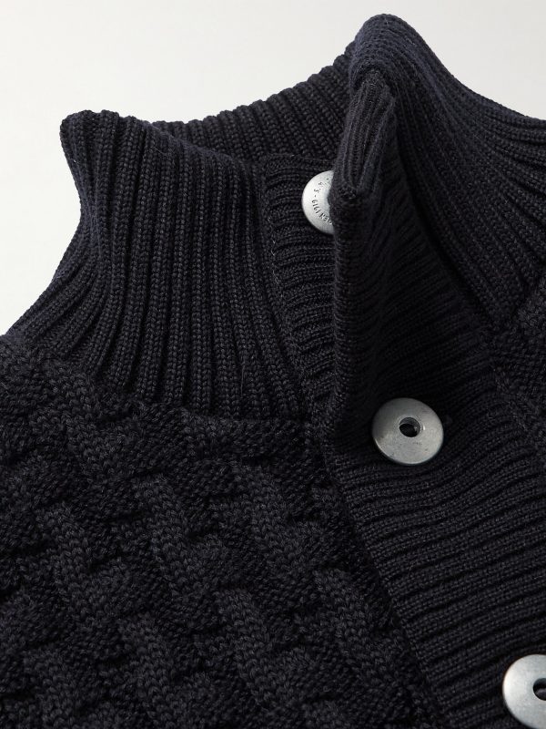 Stark Textured Virgin Wool Cardigan - CU Stark Textured Virgin Wool Cardigan - CU