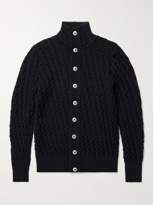 Stark Textured Virgin Wool Cardigan