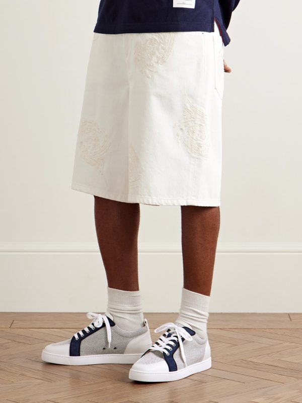 Rantulow Suede and Leather-Trimmed Canvas Sneakers - OU Rantulow Suede and Leather-Trimmed Canvas Sneakers - OU