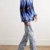 Argyle Brushed Jacquard-Knit Cardigan - OU Argyle Brushed Jacquard-Knit Cardigan - OU