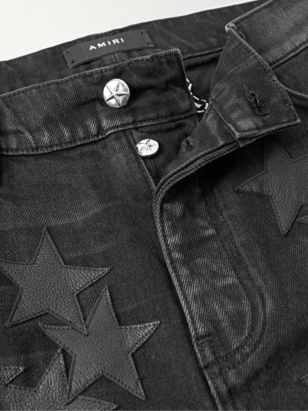 + Chemist Carpenter Straight-Leg Leather-Appliquéd Jeans - E1 + Chemist Carpenter Straight-Leg Leather-Appliquéd Jeans - E1