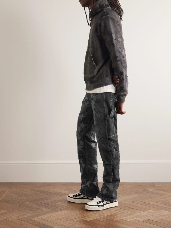 + Chemist Carpenter Straight-Leg Leather-Appliquéd Jeans - OU + Chemist Carpenter Straight-Leg Leather-Appliquéd Jeans - OU