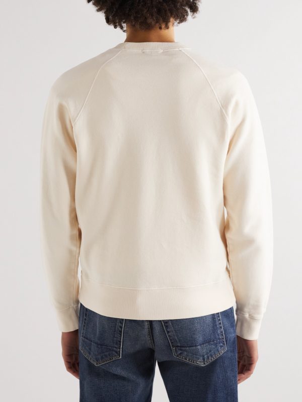 Garment-Dyed Cotton-Jersey Sweatshirt - BK