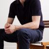 Cotton and Silk-Blend Piqué Polo Shirt - FR