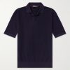 Cotton and Silk-Blend Piqué Polo Shirt
