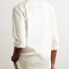 Arizona Grandad-Collar Linen Shirt - BK Arizona Grandad-Collar Linen Shirt - BK