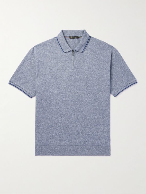 Cotton and Linen-Blend Polo Shirt Cotton and Linen-Blend Polo Shirt