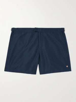 Embellished Straight-Leg Mid-Length Swim Shorts