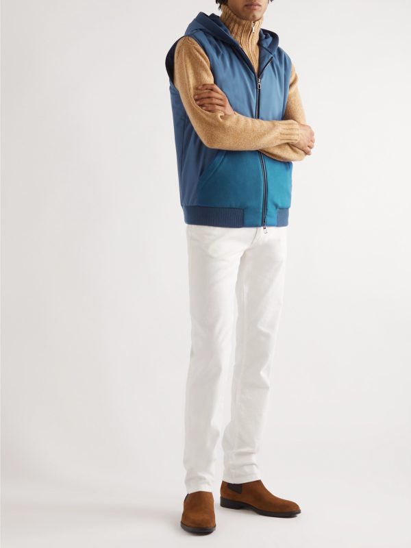 Wallace Storm System® Cashmere-Trimmed Padded Nylon Hooded Gilet - OU Wallace Storm System® Cashmere-Trimmed Padded Nylon Hooded Gilet - OU