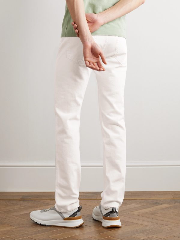 Quarona Slim-Fit Stretch-Cotton Twill Trousers - BK Quarona Slim-Fit Stretch-Cotton Twill Trousers - BK