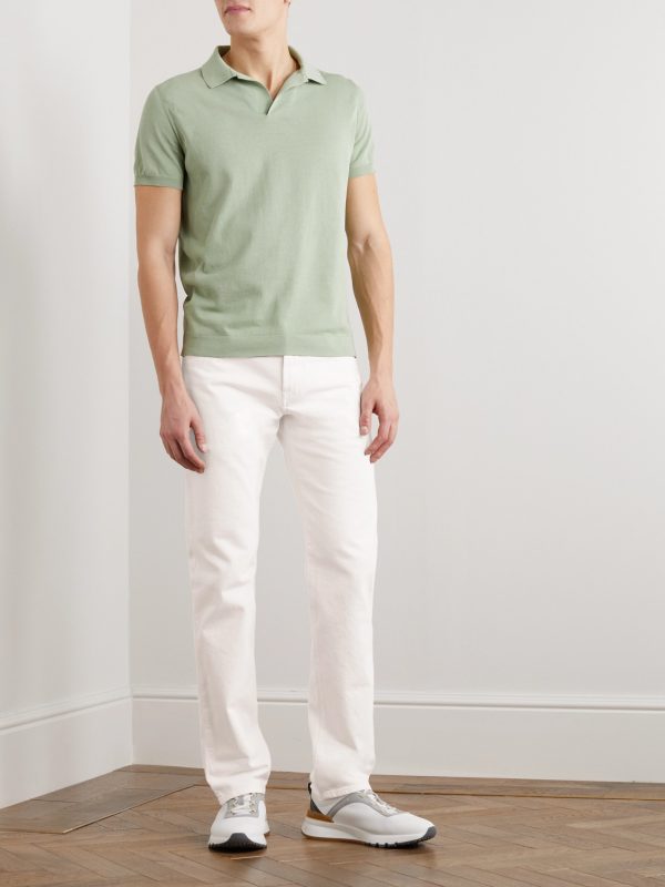 Quarona Slim-Fit Stretch-Cotton Twill Trousers - OU Quarona Slim-Fit Stretch-Cotton Twill Trousers - OU