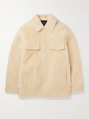 Logo-Print Shearling Shirt Jacket Logo-Print Shearling Shirt Jacket