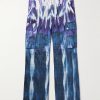 Flared Tie-Dyed Quilted Shell Cargo Trousers