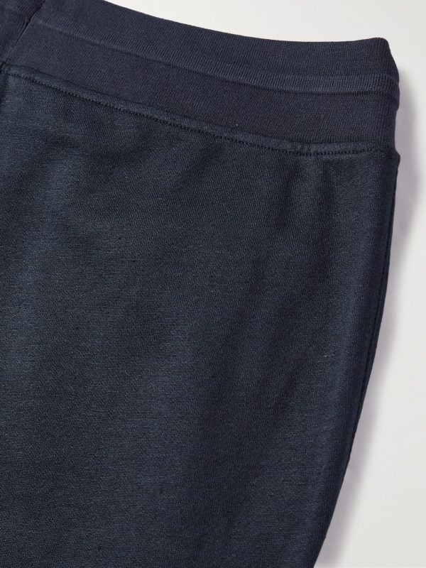 Tapered Cotton and Linen-Blend Fleece Sweatpants - CU Tapered Cotton and Linen-Blend Fleece Sweatpants - CU