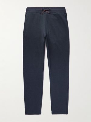 Tapered Cotton and Linen-Blend Fleece Sweatpants