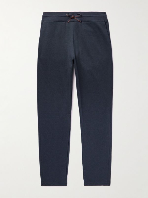 Tapered Cotton and Linen-Blend Fleece Sweatpants Tapered Cotton and Linen-Blend Fleece Sweatpants