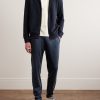 Tapered Cotton and Linen-Blend Fleece Sweatpants - OU Tapered Cotton and Linen-Blend Fleece Sweatpants - OU