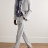 Slim-Fit Straight-Leg Striped Wool-Blend Seersucker Trousers - OU