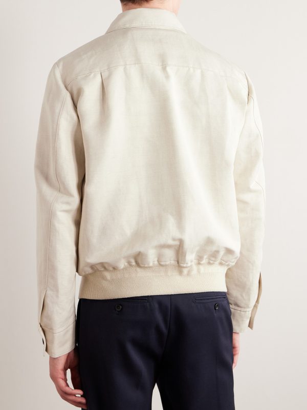André Rain System® Linen Bomber Jacket - BK