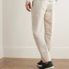 Straight-Leg Pleated Cotton and Linen-Blend Trousers - BK Straight-Leg Pleated Cotton and Linen-Blend Trousers - BK