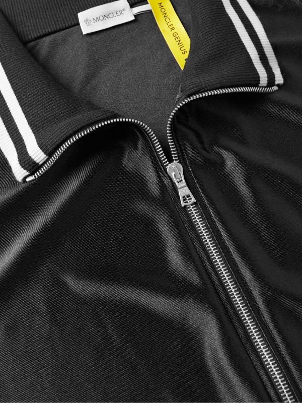 + 8 Palm Angels Logo-Appliquéd Striped Satin-Jersey Track Jacket - CU + 8 Palm Angels Logo-Appliquéd Striped Satin-Jersey Track Jacket - CU