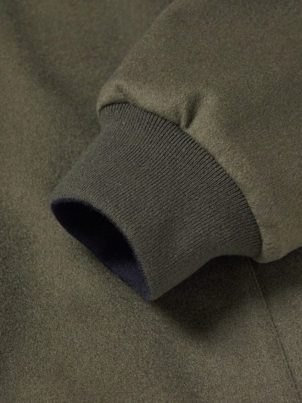Ivy Reversible Fleece-Lined Cashmere Bomber Jacket - E1 Ivy Reversible Fleece-Lined Cashmere Bomber Jacket - E1